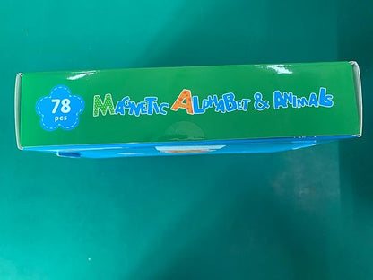 78 Magnetic Alphabet, 26 Uppercase, 26 Lowercase Letters & 26 Object Patterns, Adorable Animal Alphabet ABC Fridge Magnets Educational Letter Spelling Learning Toys Set for Toddlers 3 4 5 Years Old