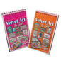 S&S Worldwide Velvet Art To Go! 2 Spiral Bound Coloring Books w/Perforated Cardstock Pages, Fuzzy, Felt, Great for Travel: Planes, Cars, Backpacks, 20 Different Projects Total, Kids & Adults, 4"x6".