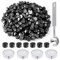 500 Pcs Octagon Sealing Wax Beads Black Wax Seal Beads with 4 Pcs Tea Candles and 1 Pcs Wax Melting Spoon for Crafts Letter Wine Greeting Cards Sealing