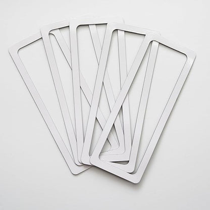 Magnetic Frames For 2x6 Photo Booth Strips – Set of 5 – White, Black, or Floral Design Photo Picture Holders – Magnetic Paper Cutout for Photobooth Photos – Simple Slim Frames for Fridge, Locker, or Party Keepsakes (5, WHITE)