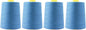 Mandala Crafts 4 Pack of Serger Threads Cones Spools - 20S/2 24000 Yards Polyester Dusty Blue Threads for Sergers Machine and Overlock Quilting Sewing Machine