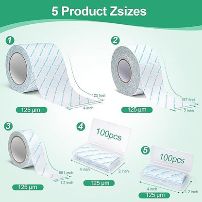 Lab Sealing Film Sheets, 1.2 inches (3cm) × 4 inches (10cm) (100pcs), Pre-Cut Plastic Wrap in Hard Case for Petri Dishes, Labware, Cryo Storage, Plant Grafting (BM-PSF-03)