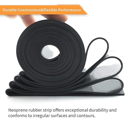 DOBTIM Neoprene Rubber Sheet Rolls 1/16 (.062)" Thick X 12" Wide X 5' Long, Solid Rubber Strips Use for Gaskets DIY Material, Supports, Leveling, Sealing, Protection, Abrasion, Flooring, Black