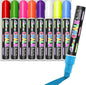 Window Chalk Markers for Cars Glass Washable, 8 Colors Jumbo Liquid Chalk Marker Pens with 10mm 3 in 1 Nib Wide Tip, Chalkboard Markers Car Window Paint Pen for Auto, Mirror, Poster