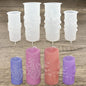 Flower Pillar Candle Molds 4pcs Rose Lily of The Valley Cylinder Silicone Molds for Candle Making Soaps Resin Clay Decoration Crafts DIY (Style -1)