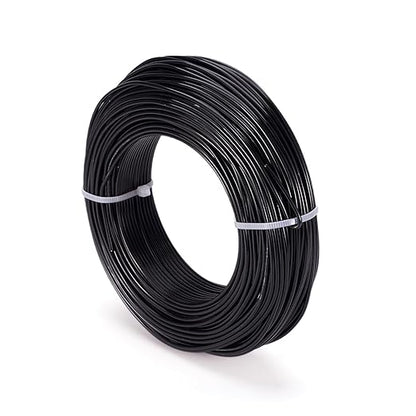 Fashewelry 180 Feet 12 Gauge Aluminum Wire Black Bendable Metal Craft Wire for Beading Jewelry Craft Making