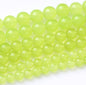 60PCS 6MM Natural Apple Green Chalcedony Stone Beads Round Loose Stone Beads for Jewelry Making DIY Energy Stone Healing Power Bracelet 15"