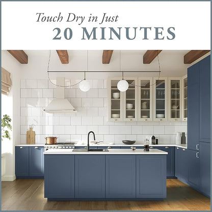 AMY HOWARD AT HOME Chalk-Based One Step Paint for Furniture, Cabinetry, Decor, Finish, and More | No Stripping, Sanding, or Priming | Medium Base | 32 Ounce | Lakai Blue