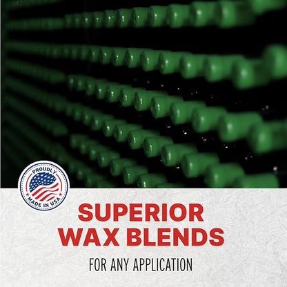 Blended Waxes, Inc. Bottle Sealing Wax, Pastille Wax Seal Beads For Wine, Beer, and Liquor Bottle Sealing, Seals Between 25-30 Bottles, 1 lb, Green Metallic
