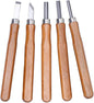 UCEC 5 Pack Linocut Wood Carving Tools Set Linoleum Hand Wood Carving Kit Whittling Knives V-chisel Angled Gouge Half Round Woodcarving Tools Set Whittling Kit for Linocut Printmaking Supplies Gift