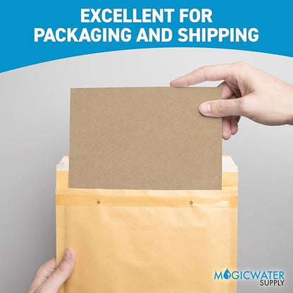 MagicWater Chipboard Sheet for DIY Projects - 8.5x11 Inch - 100 Pack - 0.050 Inch Thick - Heavy Duty Kraft Paperboard, Ideal for Scrapbooking, Books, Picture Frame Backing, Arts Project & Crafts