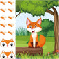 ASTARON Pin The Tail on The Fox Party Game with 30 Tail Stickers for Forest Farm Birthday Supplies Pin Game, Boys Girls Animal Party Favors Christmas Decorations