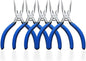KAIHAOWIN Mini Needle Nose Pliers 5"-5 Pack KAIHAOWIN Small Long Nose Pliers with Wire Cutters, Spring Loaded Thin Needle Nose Pliers, Precision Pliers Set for Crafts/Jewelry Making/Tiny Project