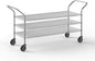 24" W x 60" L x 36" H Chrome Heavy Duty Utility Cart | 3-Tier | NSF Commercial Storage Rack Mobile Unit | Storage and Mobility Solution for Your Business