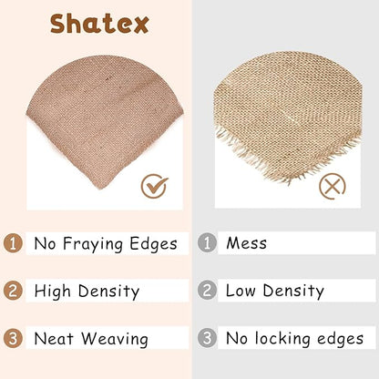 Shatex Natural Burlap Roll,36inch x 18ft High Density Burlap Fabric for Craft Projects,Table Runners,Weddings Decor,Christmas Decorations