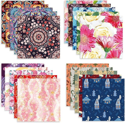 10 Different Packs Full Collection Origami Paper Kit 6 Inch Square Double Sided Color Vivid Colors Creation Easy Fold Paper Set Hand Crafts Paper Arts Creativity