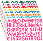 TaoBary 544 Pcs 2 Inch 16 Sheets Large Letter Stickers, Upper and Lower Case, Adhesive Vinyl Alphabet Sticker for Bulletin Board, Poster, Bottle, DIY, Notebook(Colorful,1 Inch)