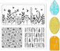 CHGCRAFT Polymer Clay Texture Sheet Leaves and Flowers Clay Texture Mat Floral Polymer Mats Earrings Tools for Jewelry Making DIY Crafts, 5.5x5.5inch