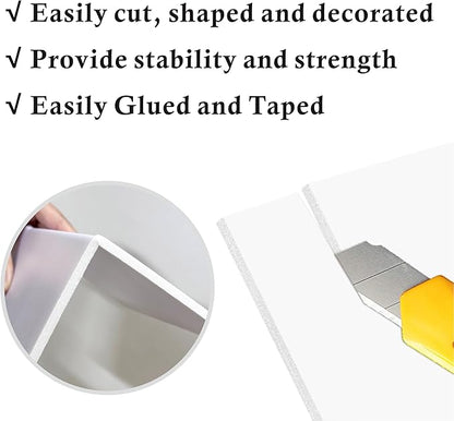 12 Pack Foam Core Board, ZJCEASER 12 x 16 White Poster Board, 3/16" Thickness Sign Board Craft Foam Sheet for Signboards, School Projects, University Displays, College Events, Arts & Crafts, Framing