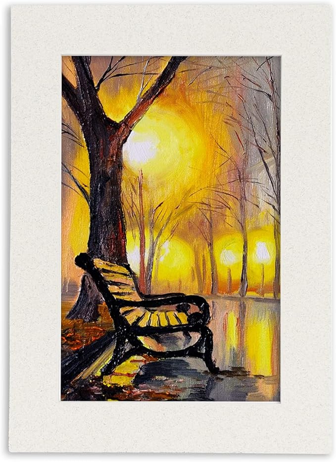 Poster Palooza Pack of TEN 8x10 Mats Bevel Cut for 6x8 Photos - Acid Free Oyster Shell White Precut Matboards For Pictures, Photos, Framing - 4-ply Thickness