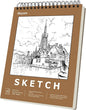 iBayam 9x12 Sketchbook, Spiral Bound Sketch Book for Kids, Teens Adults Artists Beginners, Drawing Supplies Art Supplies,100 Sheets (68lb/100gsm) Premium Drawing Pad for Sketching Writing Painting