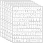 Alphabet Stickers - 1''Inch 12 Sheets White Self Adhesive Vinyl Letter Stickers for Mailbox Numbers, Bulletin Boards, Classroom & Home Decor