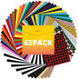 HTVRONT Heat Transfer Vinyl HTV Vinyl Bundle, 65 Pack Iron on Vinyl for T-Shirts 41 Assorted Colors HTV Vinyl Bundle with Weeding Hooks and PTFE Sheet