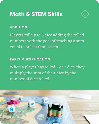 SimplyFun Shore Seekers - A Fun and Interactive Math Board Game for Kids - Practice Addition and Multiplication Skills - Math Game for Kids, 2 to 7 Players, Ages 7 & Up