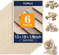 6 Pack Basswood Sheets for Crafts 1/8x12x18 Inch 3mm Larger Basswood for Laser Cutting, Drawing,Wood Burning, Architectural Models.Plywood Sheets Unfinished Squares Wood Boards for DIY Crafts.