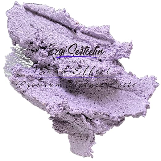 Premium Sand Effect Texture Paste | 6oz by Volume | Unique Metallic Colors | Excellent Sand Texture Effect | by Ezgi Sertcetin (Metallic Thumbelina Lilac)
