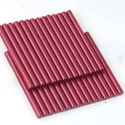 Purplish Red Wax Seal Sticks, 30pcs Sealing Wax Sticks, HOSEALING Glue Gun Wax Seal Sticks for Wax Seal Stamp, Premium Sealing Wax for Wedding Invitations, Letter, Envelope (Mini Size)