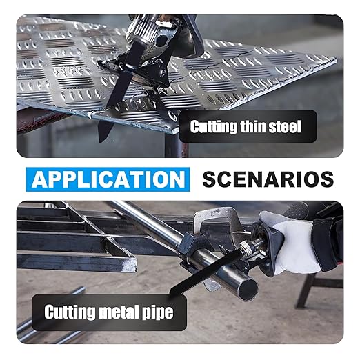 3 Pack 12 inch Reciprocating Saw Blades Set， 8 TPI High Carbon Saw Blades for Metal ，Saw Blades with Organizer Case (3, 8T/12inch)