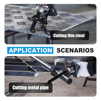 3 Pack 6 inch Reciprocating Saw Blades Set，8 TPI High Carbon Saw Blades for Metal ，Saw Blades with Organizer Case (3, 8T/6inch)