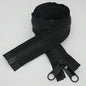 Leekayer 2PCS #10 24 Inch Heavy Duty Zippers for Sewing Separating Large Plastic Zippers Black Tape with Double Pull Tab Slider, Sleeping Bag, Boat, Canvas, Cover, Trampoline, Dog Bed,Tent (24" 2pcs)