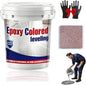 Epoxy Floor Paint, Epoxy Colored Sand Floor Paint, High-Gloss Marble Effect Self-Leveling Coating, Waterproof, Non-Slip, Ultra-Durable for Garage, Basement, Wood Floors (Pink,44 lb)