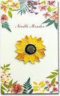 Hydrangea Magnetic Needle Minder for Cross Stitch – Strong Needlepoint Holder, Embroidery Sewing Magnet – Secure & Decorative Needle Minders for Stitching & Crafting (Sunflower)