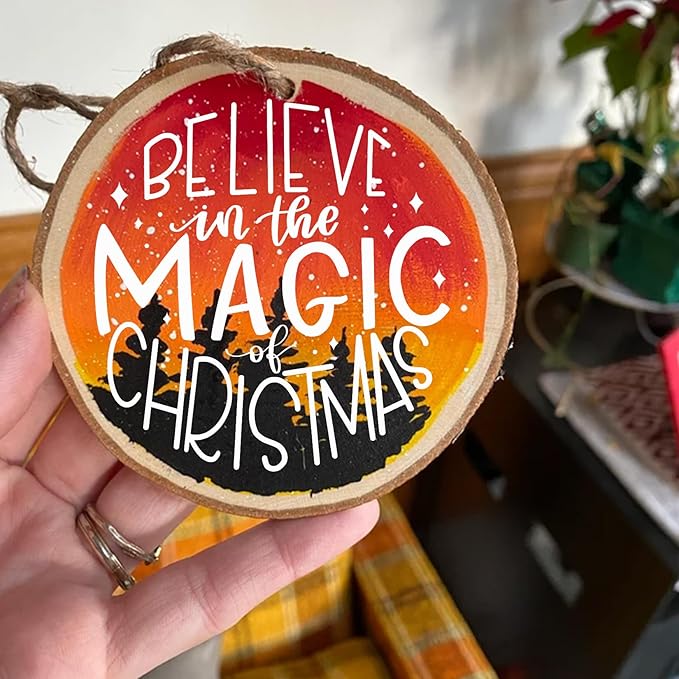 Small Stencils for Painting on Wood Reusable, 3 Inch Reusable Stencil for Craft Ornament Paint Template Stencils for Wall Card Rock Wood Signs Coasters Canvas Home Decor (Christmas)