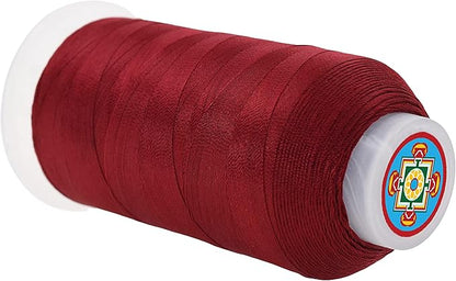 Mandala Crafts Maroon Heavy Duty Thread -1500 Yds Tex 70 Thread for Sewing Drapery Jeans Leather Hair - Bonded Polyester Thread Outdoor Marine Upholstery Threads