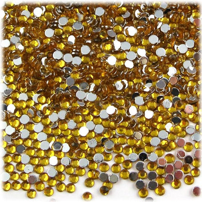 The Crafts Outlet 1,440pc Rhinestones Round 3mm (10ss) Flatback Champagne