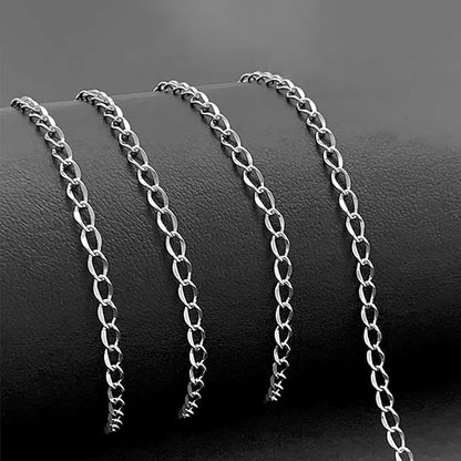 Jishi 33ft Twisted Cable Chain 2mm Silver Stainless Steel Link Chain, Jewelry Making Supplies Necklace Bracelet Extender, DIY Craft Earring Findings, Metal Link Chain Roll w/Lobster Clasps, Jump Rings