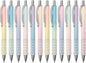 Gel Pens Fine Point 0.7mm Black Ink Gel Pen Retractable Cute Pens for Smooth Writing School Office Supplies, Pack of 12