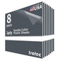 Trotec TroLase | 12"x12"x1/16", 8 Pcs | Smoke Grey/White | 2 Ply | Modified Acrylic | Laser Engraving Double Color Plastic Sheet | Engraving Blanks for Laser, Saw, Guillotine | Made in USA