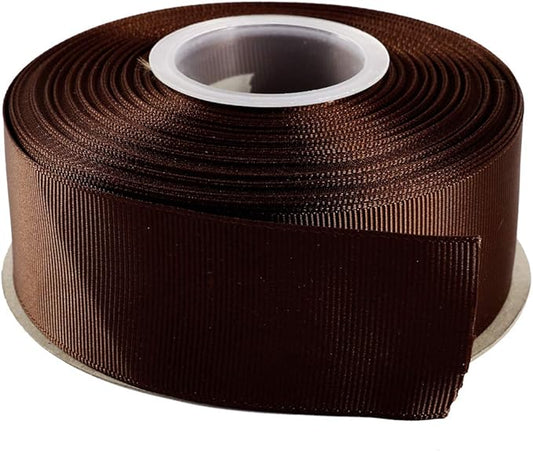 ITIsparkle 11/2" Inch Grosgrain Ribbon 25 Yards-Roll Set for Gift Wrapping Cake Decoration Party Favor Hair Braids Hair Bow Baby Shower Decoration Floral Arrangement Craft Supplies, Brown Ribbon