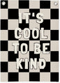 Kids Room Decor,Black and White Classroom Checkered Decor,Be Kind Inspirational Office Decor,Linen Canvas Wall Hanging Flag for Nursery Playroom Classroom 18x25 Inch