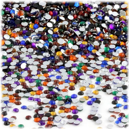 The Crafts Outlet 1,440pc Rhinestones Round 3mm (10ss) Flatback Olive Green