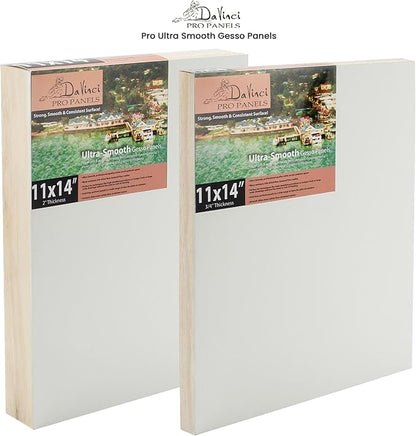 DaVinci Wood Panel Da Vinci Pro Ultra Smooth Gesso Panels 3/4inchinch Panel (Single) 12x12inchinch - 6 Pack