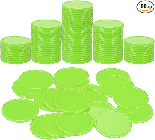 uxcell Plastic Poker Chips, Learning Counters Counting Counters Disks Markers Opaque Game Tokens for Game Play Math Counting