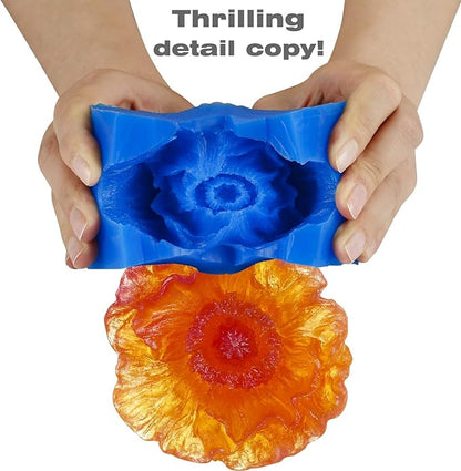 BBDINO Silicone Mold Making Kit, Liquid Silicone for Molds Making 30A Sapphire Blue, High Strength Silicon Rubber 4.4 lbs, 1:1 by Volume Ideal for Mold Casting of Resin/Jewelry/Candle/Concrete/Plaster