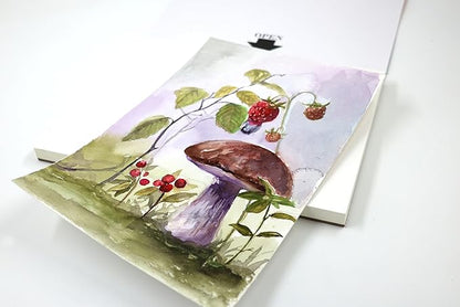 Viburnum Art Cotton Watercolor Paper Pad 160lb/350gsm Cold Press Watercolor Block Watercolor Paper Artist Paper for Adults and Students 20 Sheets 10 x 7 Inches