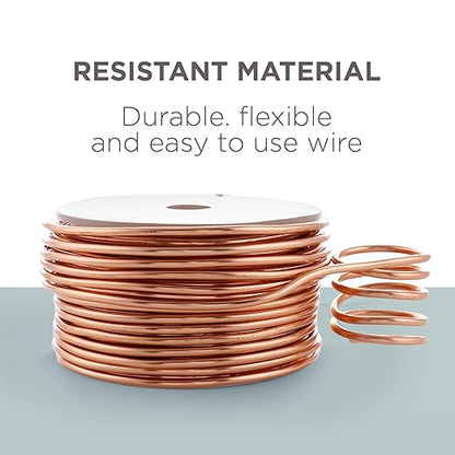 UTILE Bonsai Wire - Armature Aluminum Wire 100 ft 18 Gauge 1.2 mm Bonsai Training Wire, Tree Kit, Plant, Sculpting, Crafts, Bendable, Gardening, Beading and Jewelry Making (Copper, Brown)